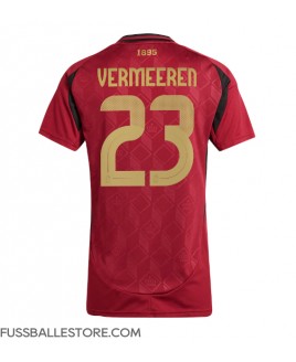 Günstige Belgien Arthur Vermeeren #23 Heimtrikot Damen EM 2024 Kurzarm